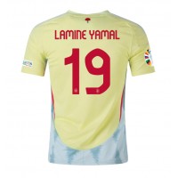 Fotbalové Dres Španělsko Lamine Yamal #19 Venkovní ME 2024 Krátký Rukáv